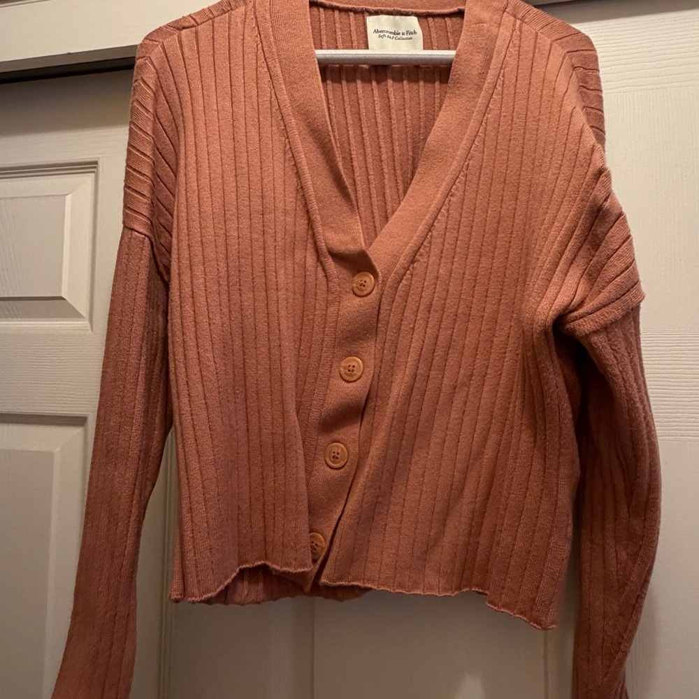 Abercrombie & Fitch Ribbed Cardigan - Pink